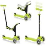 GLOBBER GO•UP SPORTY LIGHTS SCOOTER - LIME GREEN - 452-106