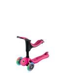 GLOBBER GO•UP SPORTY LIGHTS SCOOTER - DEEP PINK - 452-110