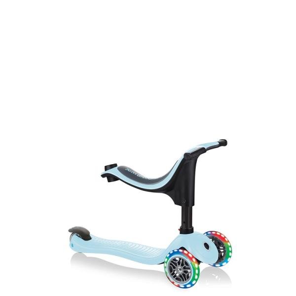 GLOBBER GO•UP SPORTY LIGHTS SCOOTER - PASTEL BLUE - 452-200-3