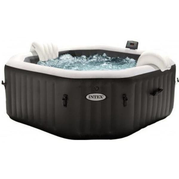 INTEX 4-PERSON ONYX BLACK OCTAGON COMBO SPA SET, (220-240Volt), Age 6+ - 28458