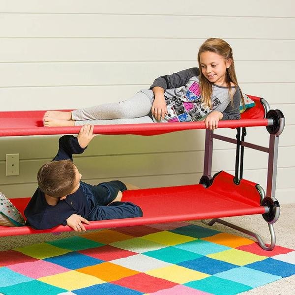 Disc-O-Bed Kid-O-Bunk w/ Organisers, Red - DBKBEDRD
