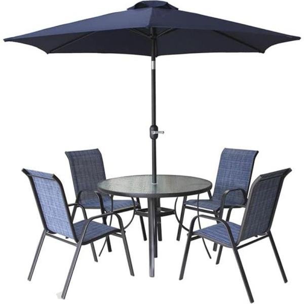 Procamp Large Steel round 6 Piece Patio set - SF4014B