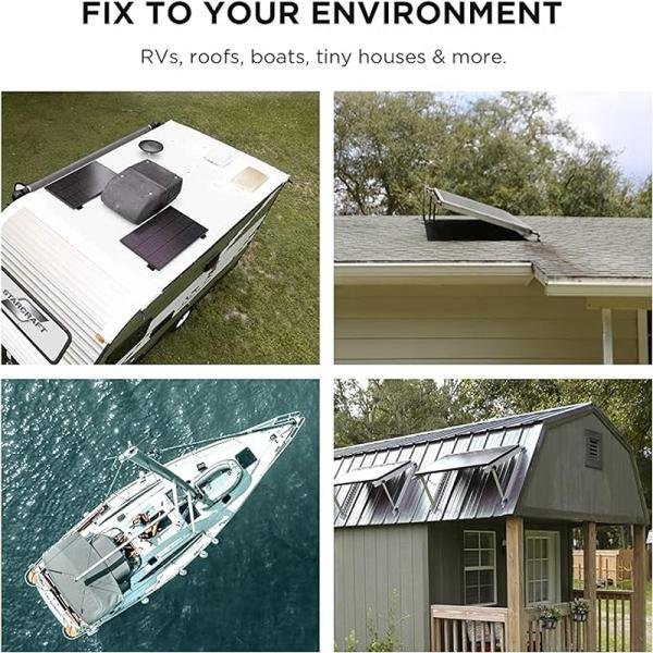 ECOFLOW 100W Rigid Panel (2pcs) 20.3V(Vmp17.1V) 6.3A (Imp5.9A) 100W - EF-SOLAR-Rigid100