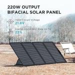ECOFLOW 220W Foldable Solar Panel 21.8V(Vmp 18.2V) 13A（Imp12.0A) 220W - EF-SOLAR220