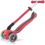 GLOBBER PRIMO FOLDABLE LIGHTS SCOOTER - RED - 432-102