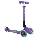 GLOBBER JUNIOR FOLDABLE LIGHTS SCOOTER - VIOLET - 437-103