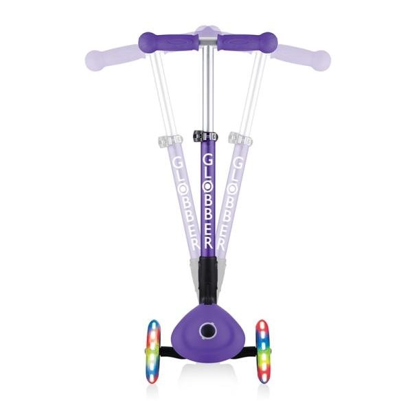 GLOBBER JUNIOR FOLDABLE LIGHTS SCOOTER - VIOLET - 437-103