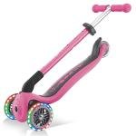 GLOBBER JUNIOR FOLDABLE LIGHTS SCOOTER - NEON PINK - 437-110