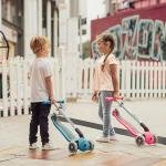 GLOBBER JUNIOR FOLDABLE LIGHTS SCOOTER - NEON PINK - 437-110