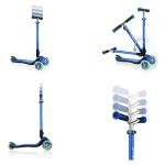GLOBBER ELITE DELUXE LIGHTS SCOOTER - NAVY BLUE - 444-400