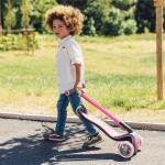 GLOBBER ELITE DELUXE LIGHTS SCOOTER - DEEP PINK - 444-410