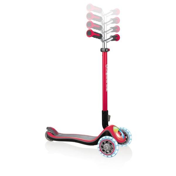 GLOBBER ELITE PRIME LIGHTS SCOOTER - RED - 444-802