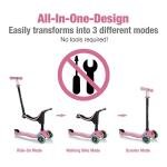 GLOBBER GO•UP SPORTY LIGHTS SCOOTER - PASTEL PINK