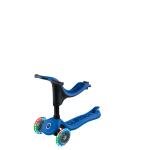 GLOBBER GO•UP SPORTY LIGHTS 360 SCOOTER - NAVY BLUE/DARK BLUE