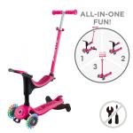GLOBBER GO•UP SPORTY LIGHTS 360 SCOOTER - FUSHIA/DARK PINK
