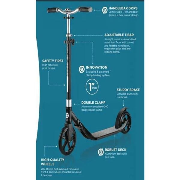 GLOBBER ONE NL 205-180 DUO SCOOTER - COBALT BLUE - 474-101