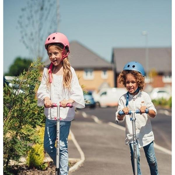 GLOBBER KIDS HELMET LIGHTS XS/S (48-53cm) - DEEP PASTEL PINK