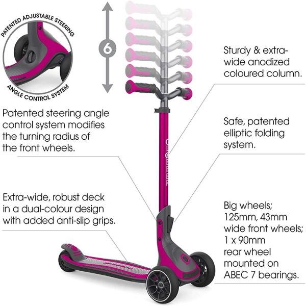 GLOBBER ULTIMUM SCOOTER - DEEP PINK - 612-110