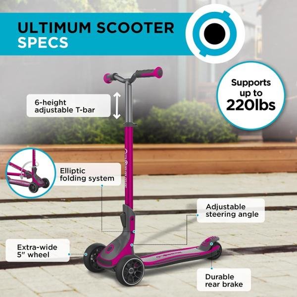 GLOBBER ULTIMUM SCOOTER - DEEP PINK - 612-110
