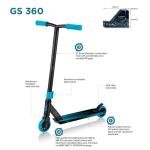 GLOBBER GS 360 STUNT SCOOTER - BLACK/LIME GREEN - 620-106