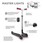 GLOBBER MASTER LIGHTS SCOOTER - BLACK/RED - 662-120