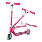 GLOBBER FLOW FOLDABLE JUNIOR LIGHTS SCOOTER - FUCHSIA