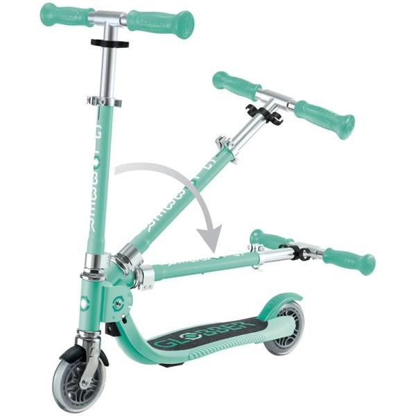GLOBBER FLOW FOLDABLE JUNIOR LIGHTS SCOOTER - MINT