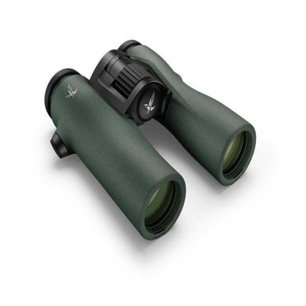SWAROVSKI NL Pure 10X32 Binocular - Green, 132 m (144.4 yds) field of view at a distance of 1,000 m (1,093.6 yds).