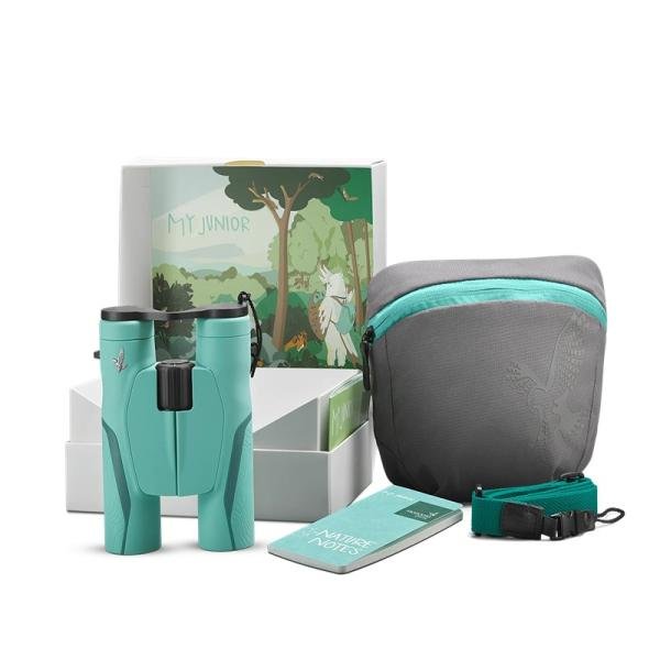 SWAROVSKI MY Junior 7x28 Binocular - Glacier Blue, large field of view provides an image section of 378 ft /1,000 yds