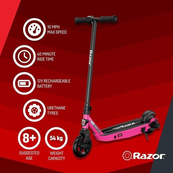 RAZOR E-SCOOTER POWER CORE S80 PINK - 13173862
