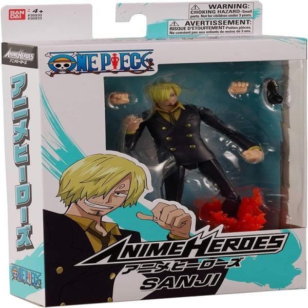 BANDAI ANIME HEROES ONE PIECE SANJI 7" - 36933