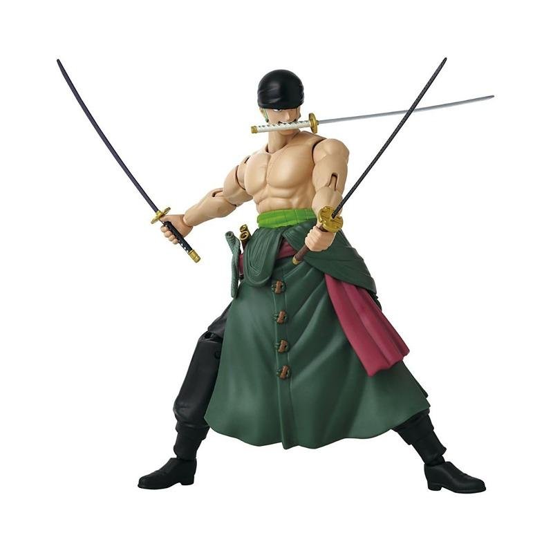 BANDAI ANIME HEROES ONEPIECE R.ZORO 3SWORD 6.5" - 37052