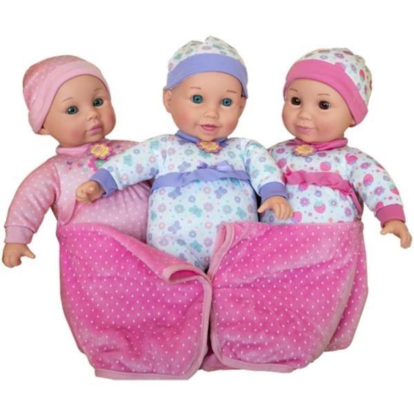 TOYPRO BABY AMOURA LOVABLE TRIPLETS B/O 14" - 3883