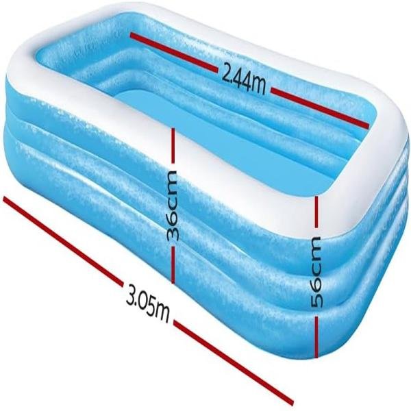 Bestway BWAY POOL RECTANGLAR BLUE 305X183X56CM - 54009