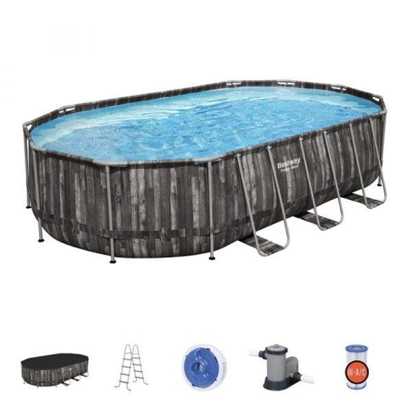 Bestway BWAY POOLST POWRSTL OVAL 610X366X122CM - 5611R