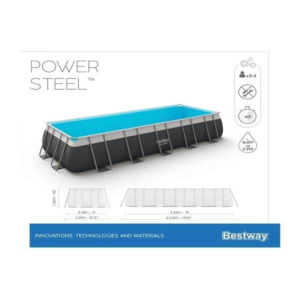 Bestway BWAY POOLSET POWERSTEEL 549X274X132CM - 5619Q