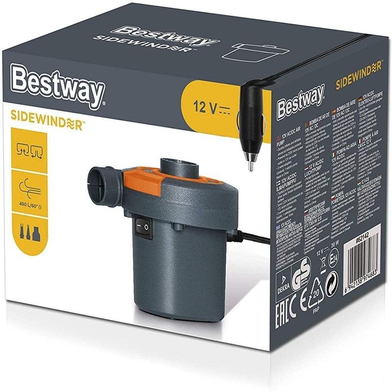 Bestway BWAY AIRPUMP AC/DC SIDEWINDER 12V - 62142