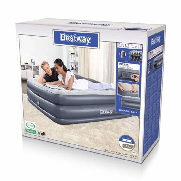 Bestway BWAY AIRBED QUEEN B.I AC PUMP 203X152X51 - 67925