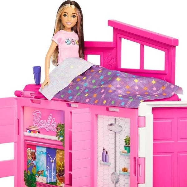 MATTEL BARBIE GETAWAY HOUSE WITH DOLL - HRJ77
