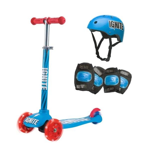 MONDO IGNITE GLIDE SCOOTER 3W COMBO PACK BLUE - IGN-COM-GLI-BLU