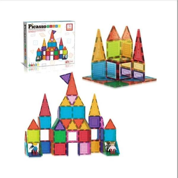 PICASSO MAGNETIC BRICKS+TILES 63PCS - PTL63