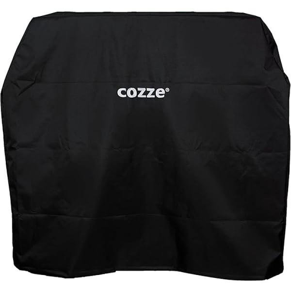 Cozze Cozze® outdoor table with 2 doors and 4 wheels, foldable side tables, table top in stainless steel, black, 120 x 60 x 90 cm,knock down 2 boxes 90526