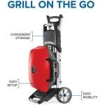 NAPOLEON TRAVELQ TM 285W PORTABLE GRILL WITH SCISSOR CART & GRIDDLE RED / BLUE - TQ285X-BK/RD-1-RC