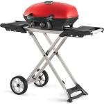 NAPOLEON TRAVELQ TM 285W PORTABLE GRILL WITH SCISSOR CART & GRIDDLE RED / BLUE - TQ285X-BK/RD-1-RC