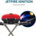 NAPOLEON TRAVELQ TM 285W PORTABLE GRILL WITH SCISSOR CART & GRIDDLE RED / BLUE - TQ285X-BK/RD-1-RC