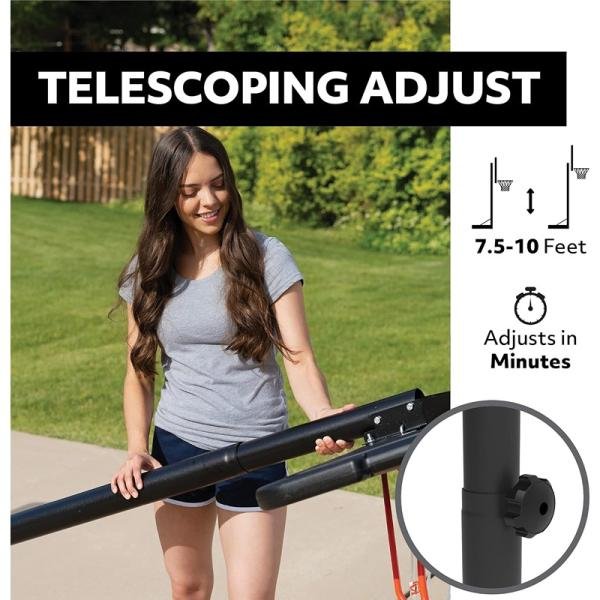 LIFETIME BASKETBALL, PRO COURT PORTABLE - TELESCOPING, CLASSIC - 1221