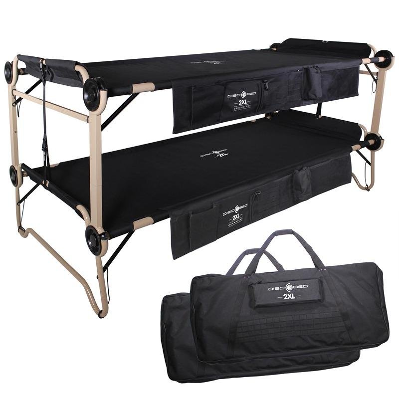 Disc-O-Bed Disc-O-Bed XL w/ Organisers, Black - DBOBEDXLXTFPBK