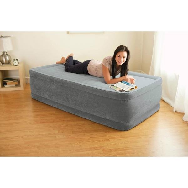 INTEX TWIN COMFORT PLUSH AIRBED W/E.PUMP(99x191x46) 64412