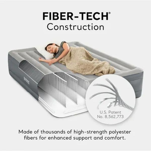 INTEX TWIN COMFORT PLUSH AIRBED W/E.PUMP(99x191x46) 64412