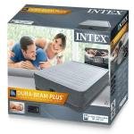 INTEX DURABEAM QUEEN COMFORT PLUSH AIRBED W/E.PUMP(152x203x46) 64414